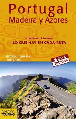 Mapa de carreteras de Portugal, Madeira y Azores 1:340.000